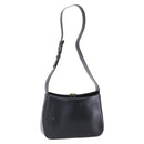 Salvatore Ferragamo Gancini Shoulder Bag Leather Black Gold Auth 153976-1