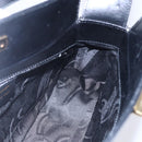 Salvatore Ferragamo Gancini Shoulder Bag Leather Black Gold Auth 153976-18