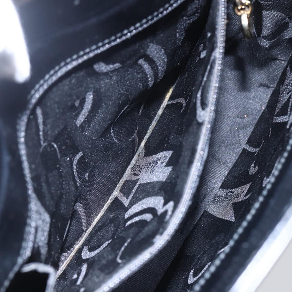 Salvatore Ferragamo Gancini Shoulder Bag Leather Black Gold Auth 153976