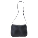 Salvatore Ferragamo Gancini Shoulder Bag Leather Black Gold Auth 153976-3