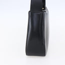 Salvatore Ferragamo Gancini Shoulder Bag Leather Black Gold Auth 153976-4
