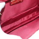 Salvatore Ferragamo Vala Chain Shoulder Bag Leather Bordeaux Gold Auth 153977-11