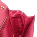 Salvatore Ferragamo Vala Chain Shoulder Bag Leather Bordeaux Gold Auth 153977-19