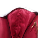 Salvatore Ferragamo Vala Chain Shoulder Bag Leather Bordeaux Gold Auth 153977-20