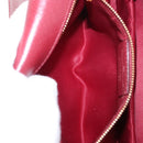 Salvatore Ferragamo Vala Chain Shoulder Bag Leather Bordeaux Gold Auth 153977-22