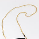 Salvatore Ferragamo Chain Gancini Shoulder Bag Suede Black Gold Auth 153978-8