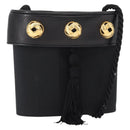 Salvatore Ferragamo Shoulder Bag Nylon Black Gold Auth 153979-1