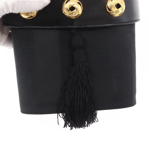 Salvatore Ferragamo Shoulder Bag Nylon Black Gold Auth 153979