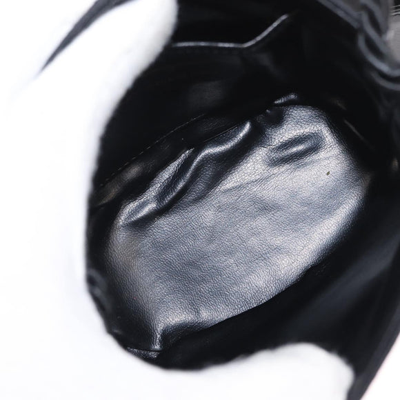 Salvatore Ferragamo Shoulder Bag Nylon Black Gold Auth 153979