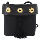 Salvatore Ferragamo Shoulder Bag Nylon Black Gold Auth 153979-2