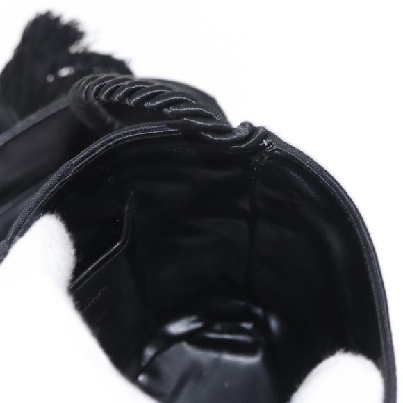 Salvatore Ferragamo Shoulder Bag Nylon Black Gold Auth 153979