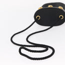 Salvatore Ferragamo Shoulder Bag Nylon Black Gold Auth 153979-7