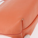 Salvatore Ferragamo Gancini Hand Bag Leather Pink Gold Auth 153980-15