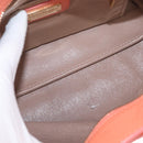 Salvatore Ferragamo Gancini Hand Bag Leather Pink Gold Auth 153980-11