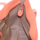 Salvatore Ferragamo Gancini Hand Bag Leather Pink Gold Auth 153980-19