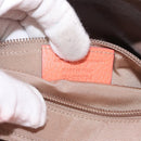 Salvatore Ferragamo Gancini Hand Bag Leather Pink Gold Auth 153980-12