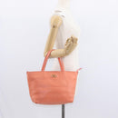 Salvatore Ferragamo Gancini Hand Bag Leather Pink Gold Auth 153980-23