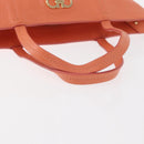 Salvatore Ferragamo Gancini Hand Bag Leather Pink Gold Auth 153980-7