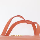 Salvatore Ferragamo Gancini Hand Bag Leather Pink Gold Auth 153980-8