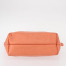 Salvatore Ferragamo Gancini Hand Bag Leather Pink Gold Auth 153980-5