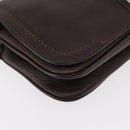 Salvatore Ferragamo Gancini Shoulder Bag Leather Dark Brown Silver Auth 153981-9