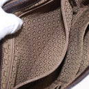 Salvatore Ferragamo Gancini Shoulder Bag Leather Dark Brown Silver Auth 153981-21