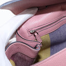 GUCCI Bamboo Daily Hand Bag Leather 2way Pink Silver 370831 Auth 153982-23