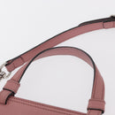 GUCCI Bamboo Daily Hand Bag Leather 2way Pink Silver 370831 Auth 153982-14