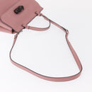 GUCCI Bamboo Daily Hand Bag Leather 2way Pink Silver 370831 Auth 153982-8