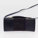 CELINE Hand Bag Suede 2way Purple Gold Auth 153983-5