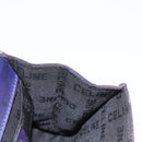 CELINE Hand Bag Suede 2way Purple Gold Auth 153983-19