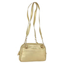 LOEWE Anagram Shoulder Bag Leather Gold Auth 153984-1