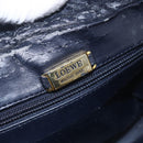 LOEWE Anagram Shoulder Bag Leather Gold Auth 153984-9