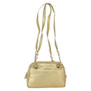 LOEWE Anagram Shoulder Bag Leather Gold Auth 153984-13