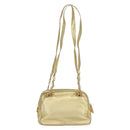 LOEWE Anagram Shoulder Bag Leather Gold Auth 153984-2