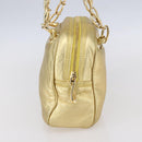 LOEWE Anagram Shoulder Bag Leather Gold Auth 153984-3