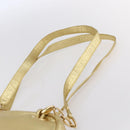 LOEWE Anagram Shoulder Bag Leather Gold Auth 153984-14