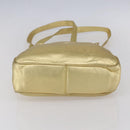 LOEWE Anagram Shoulder Bag Leather Gold Auth 153984-5