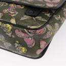 LOEWE Shoulder Bag Leather Green Auth 153985-14