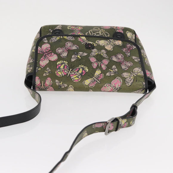 LOEWE Shoulder Bag Leather Green Auth 153985