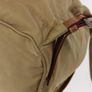 PRADA Backpack Nylon Beige Silver Auth 153987-17