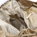 PRADA Backpack Nylon Beige Silver Auth 153987-24