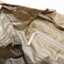 PRADA Backpack Nylon Beige Silver Auth 153987-25