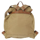 PRADA Backpack Nylon Beige Silver Auth 153987-2