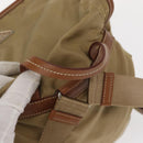 PRADA Backpack Nylon Beige Silver Auth 153987-7