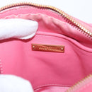 Miu Miu Matelasse Chain Shoulder Bag Leather Pink Gold Auth 153988-18