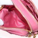 Miu Miu Matelasse Chain Shoulder Bag Leather Pink Gold Auth 153988-21