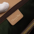Christian Dior Trotter Canvas Hand Bag Brown Gold Auth 153990-17