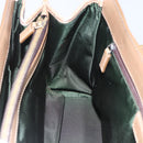 Christian Dior Trotter Canvas Hand Bag Brown Gold Auth 153990-20