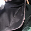 Christian Dior Trotter Canvas Hand Bag Brown Gold Auth 153990-19